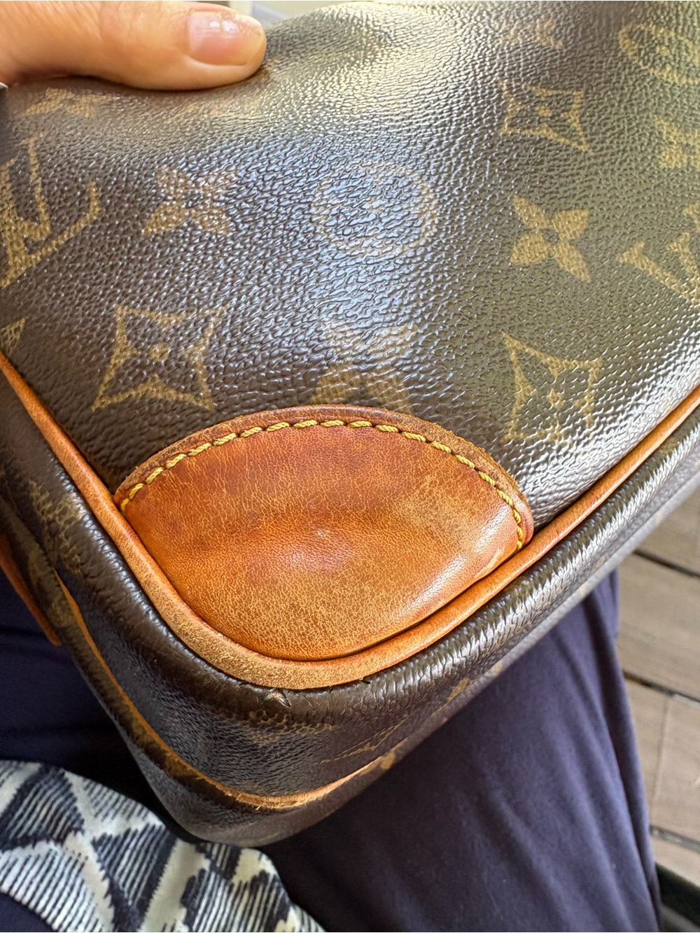 Louis Vuitton Vintage Nile Crossbody Messenger Bag Monogram Canvas Brown *READ* - Picture 9 of 17